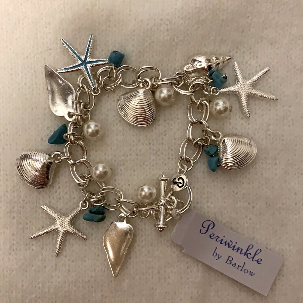 BRAND NEW - Periwinkle by Barlow - Turquoise Beach Bracelet - Silver